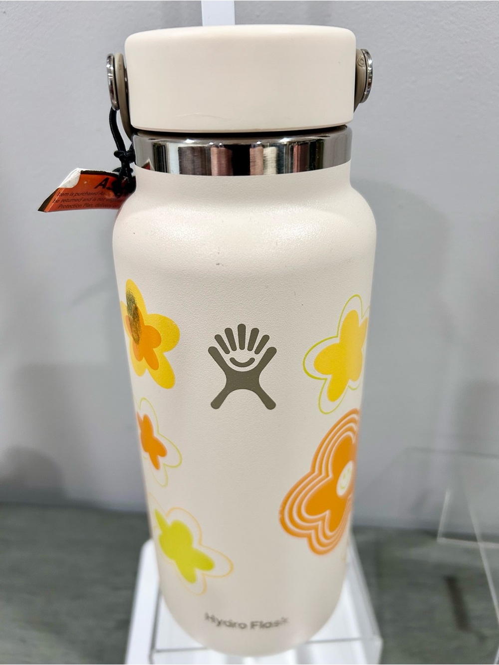 Hydro Flask White Floral Stainless Water Bottle - Picture 2 of 6